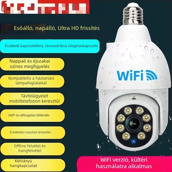 OKAM Kismadár Sas: 4G Wi-Fi, 360° HD színes éjjellátás, izzó alakú kültéri megfigyelő kamera