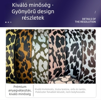 3,8 cm leopard mintás jacquard szalag ruházati kiegészítők, állatpóráz és poliészter szalag
