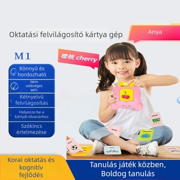 Kétnyelvű oktató zenei tanulójáték 4–6 éveseknek, ABS tokozás, memória nélküli, lítium elem, tanulókártyákkal