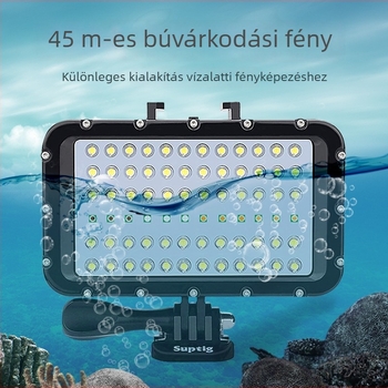 Suptig GoPro alatti LED búvárfény, vízálló, 5-módos kitöltőfény