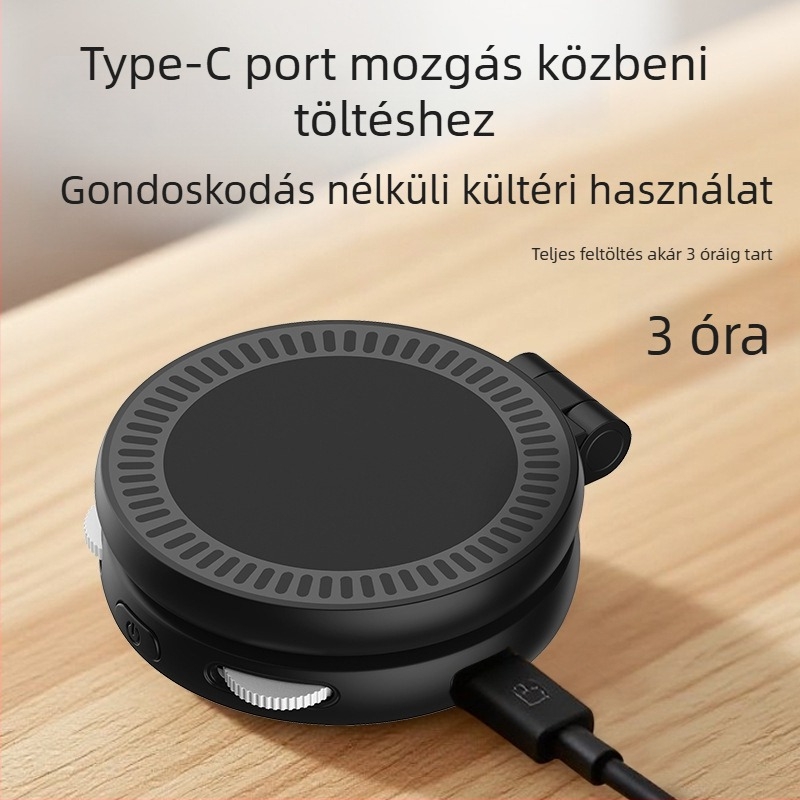 Mágneses összecsukható LED világítás kültéri élő közvetítéshez telefon-tartóval, állítható színhőmérséklet 2500–9900K, 2W, 5V, beépített akkumulátor, kézi használat