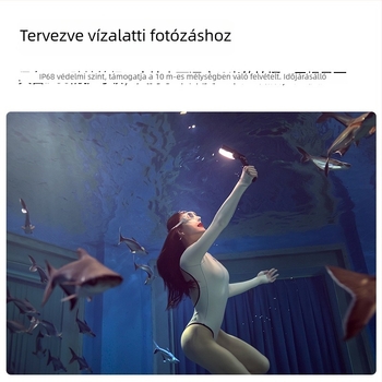 Shenniu WL8P LED Töltőfény Professzionális Fotózáshoz, IP68 Vízálló, Beépített Akkumulátor, 10W
