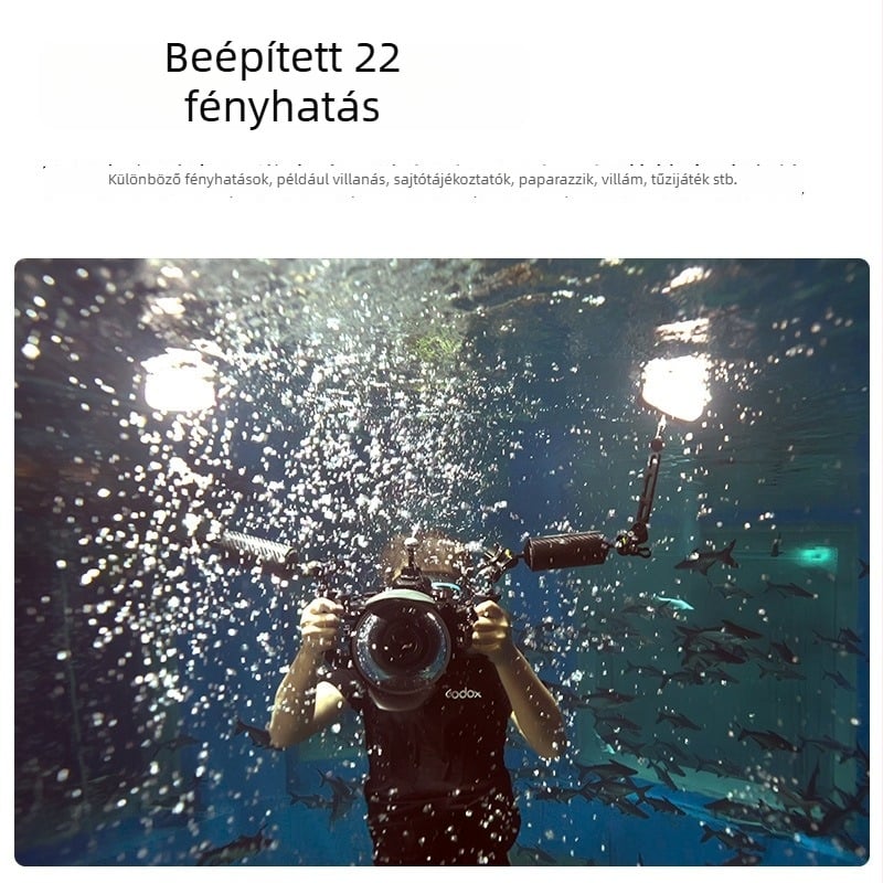Shenniu WL8P LED Töltőfény Professzionális Fotózáshoz, IP68 Vízálló, Beépített Akkumulátor, 10W