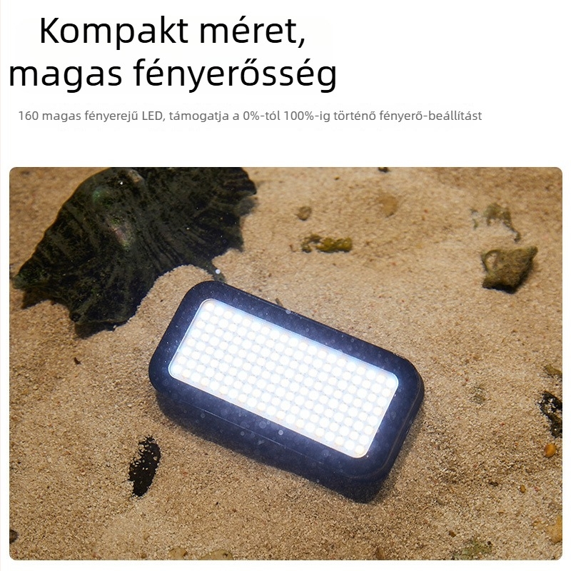 Shenniu WL8P LED Töltőfény Professzionális Fotózáshoz, IP68 Vízálló, Beépített Akkumulátor, 10W