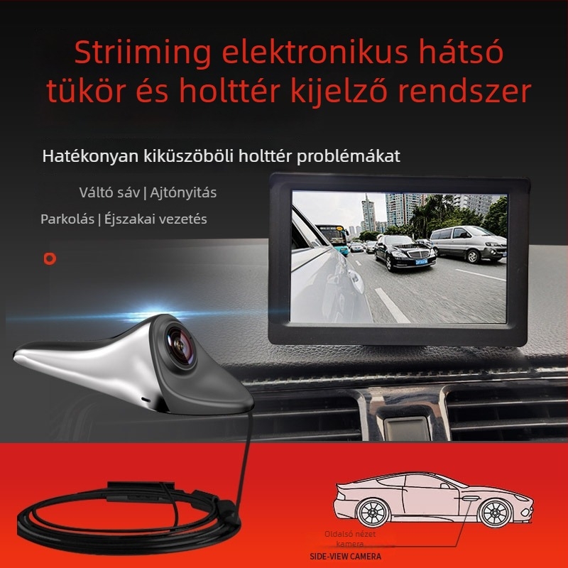 Autó holttér kamera Shark Fin modell, 1080p, 12V, 170° állítható, CVBS/AHD