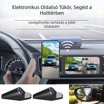 Kettős lencséjű hátsó tükrös kamera - felvétel 1080p, 120° látómező, Wi‑Fi, kijelző nélkül, TF-kártya 256GB-ig
