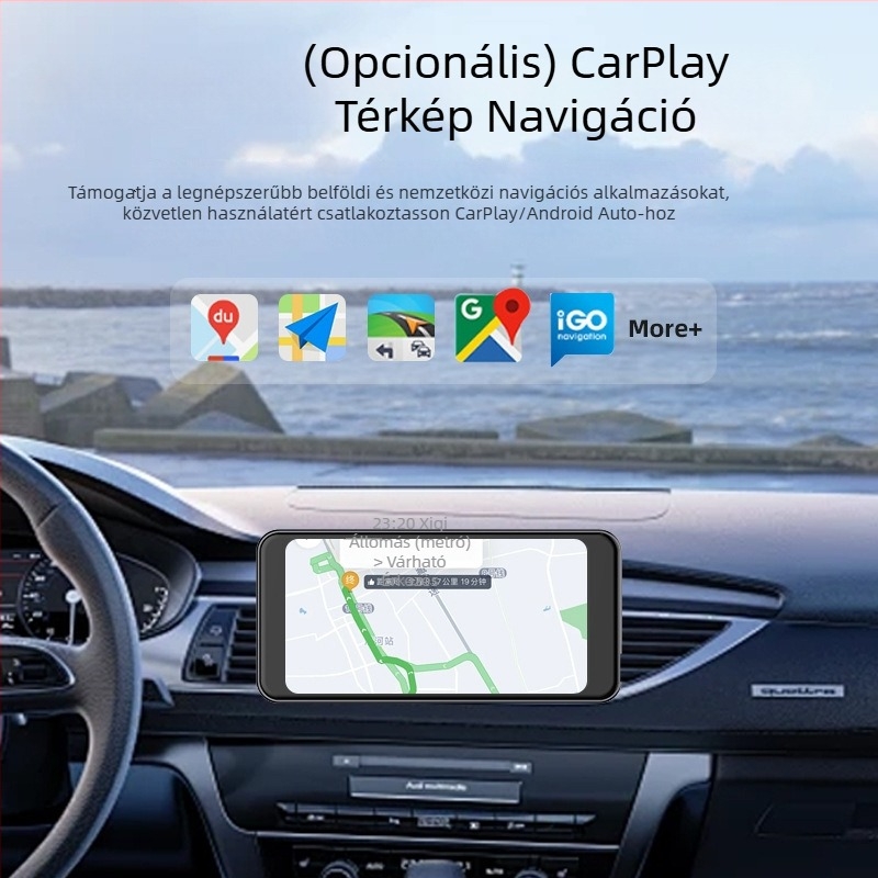 Kettős lencséjű hátsó tükrös kamera - felvétel 1080p, 120° látómező, Wi‑Fi, kijelző nélkül, TF-kártya 256GB-ig