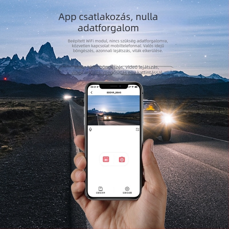 Rúzs alakú rejtett autókamerával, Wi‑Fi, 1080P