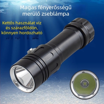 L2 LED búvárfény, 20W, 5000mAh, 200–500 m sugár