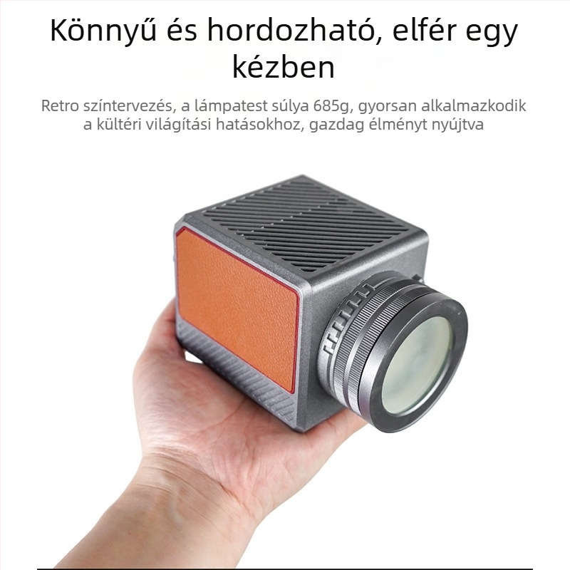 Új retro LED világítás fotózáshoz kültéri felvételekhez — hordozható, lágy fény, állítható szín