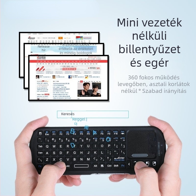 ESYNC KP-19S Vezeték nélküli billentyűzet- és egérkészlet – Bluetooth, ergonómikus háttérvilágítással, notebookhoz és irodába