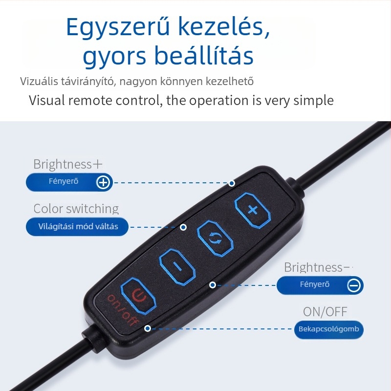 4,5 hüvelykes asztali LED gyűrűfény fotózáshoz, szemvédelméhez, olvasáshoz és videokonferenciákhoz