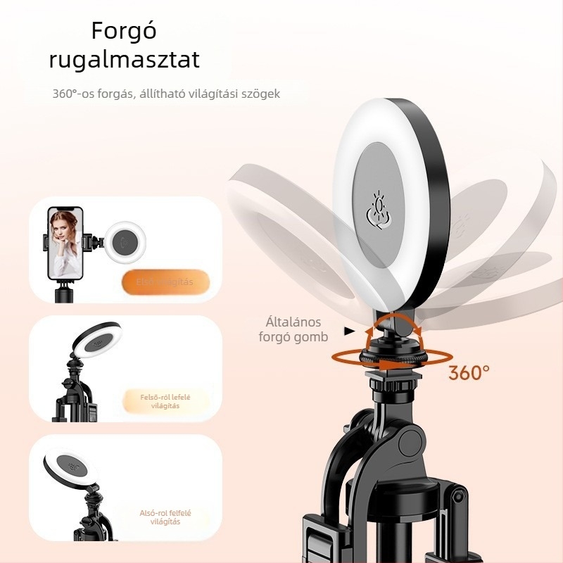 LED kitöltőfény mobil élő közvetítéséhez; modell D07; teljesítmény <10W; feszültség 3,7V; hordozható