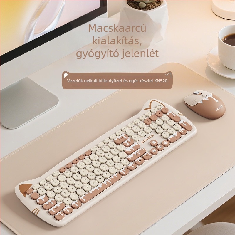 KN520 Vezeték nélküli billentyűzet és egér készlet — Bluetooth és 2,4G kapcsolódás, Bluetooth billentyűzet és Bluetooth egér, DPI 4000, ergonómikus kialakítás