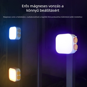 Mobiltelefonos fény a fotózáshoz RGB, 6W, 5V, többszintű beállítás, testreszabható feldolgozás