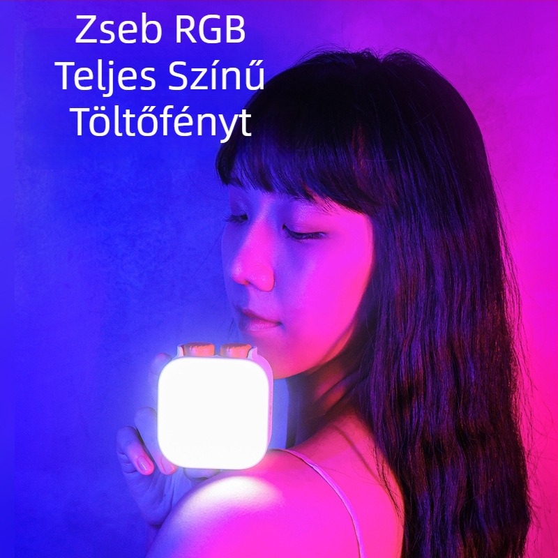 Mobiltelefonos fény a fotózáshoz RGB, 6W, 5V, többszintű beállítás, testreszabható feldolgozás