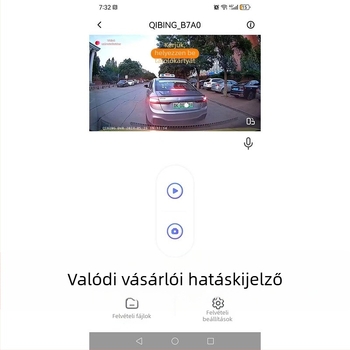 CarPlay-es autós dash kamera, elülső és hátsó kettős felvétel, 2160p, 170° látószög, 128GB tárhely, Wi-Fi, 24 órás parkoló megfigyelés