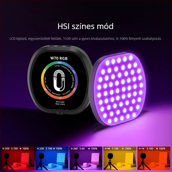 Mágneses LED kitöltő fény videókonferenciákhoz, RGB élő közvetítéshez, telefonhoz és kamerához, zseblámpa