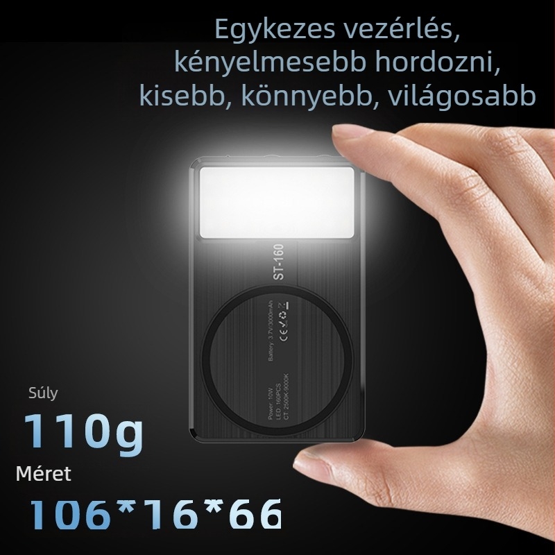 Kétoldalas mágneses fénykiegészítő mobiltelefonhoz, élő közvetítéshez és fényképezéshez, kétszínű, lágy fény, hordozható szépségvilágítás