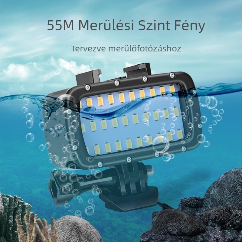GoPro-hoz 30 LED-es merülő LED világítás – vízálló töltőfény professzionális fotózáshoz