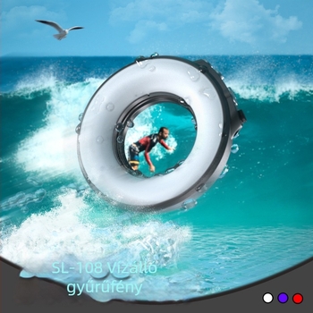 Víz alatti makro gyűrűs világítás SL-108, M67 csatlakozó, PC ház, beépített lítium akkumulátor, 200 g