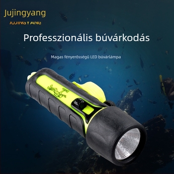 Víz alatti LED búvárlámpa, újratölthető, robusztus, műanyag ház, Ju Jingyang