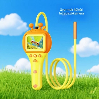 Gyerekeknek készült kültéri felfedező kamera, 1080p, IP67 vízálló, 8 LED világítás, 70° látószög, Modell E01