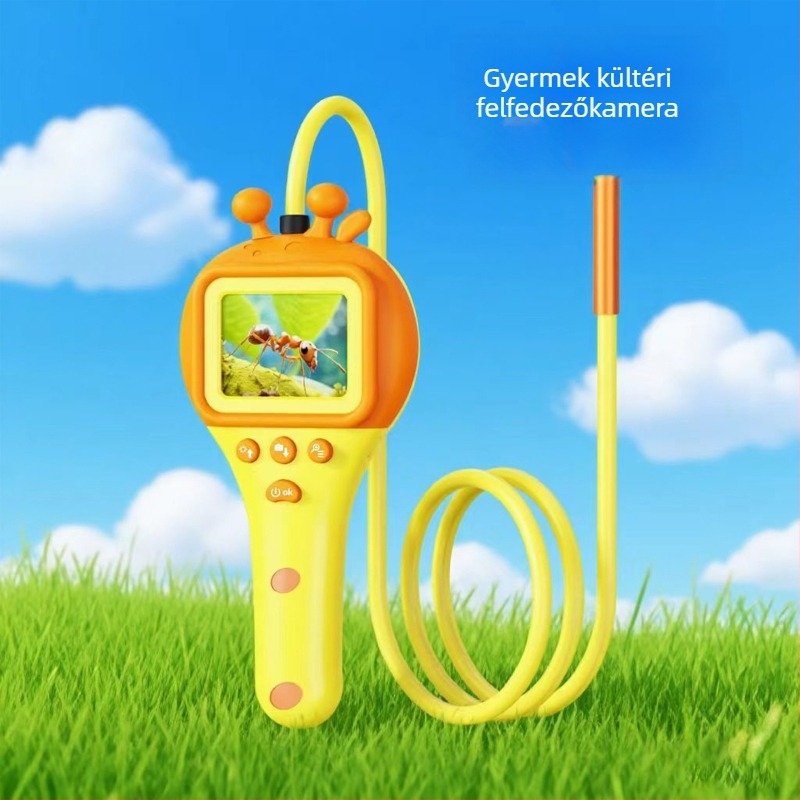 Gyerekeknek készült kültéri felfedező kamera, 1080p, IP67 vízálló, 8 LED világítás, 70° látószög, Modell E01