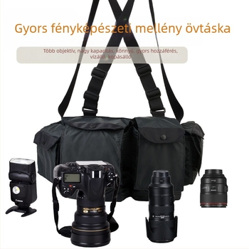 SLR fényképezőgép övre kapcsolható táska, nylon anyag, modell yd1227, kompatibilis SLR fényképezőgéppel és 70–200 mm objektívvel