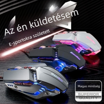 Kábeles játékoptikai egér, 3500 DPI, 6 gomb, USB, asztali számítógéphez
