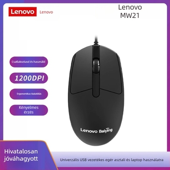 Vezetékes egér – 3 gomb, 1000 DPI, USB, négyirányú görgő, kompatibilis laptop