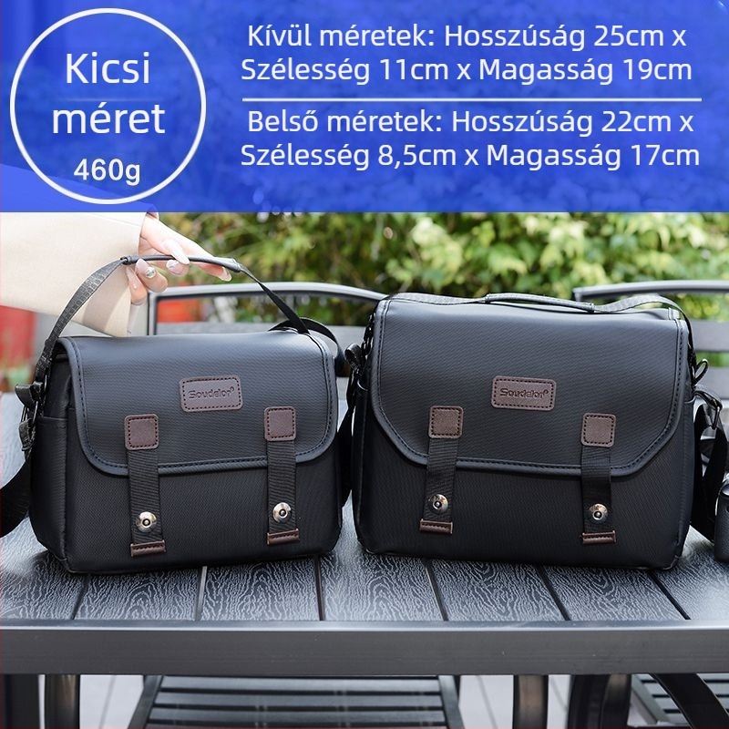 Fényképezőgép táska, PU anyag, kézitáska stílus, férfiaknak, otthoni tároláshoz, fotózásra használható táska