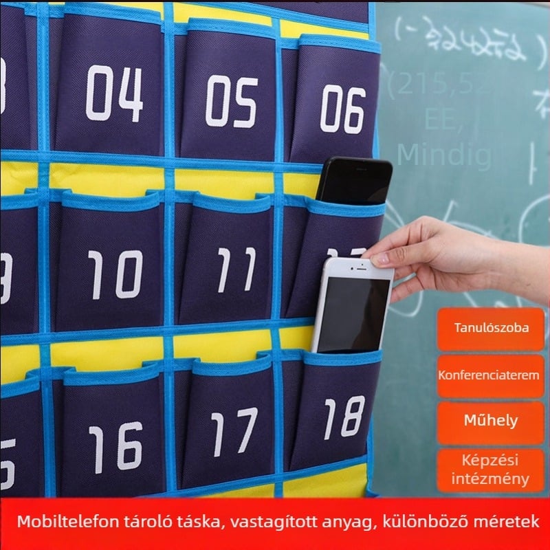 Falihoz rögzíthető mobiltelefon-tároló táska