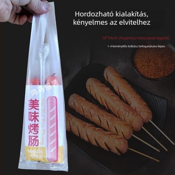 Sült kolbász műanyag zacskó – csomagolás elvitelre, kettős rétegű: 3-ply vagy 4-ply, napi termelés 20, származás: Anqing, Anhui