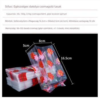 Átlátszó ajándéktasak 100 g egészséges datolák