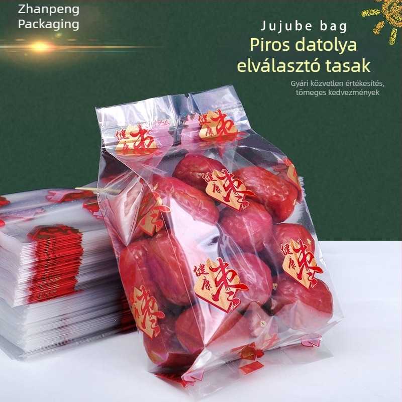 Átlátszó ajándéktasak 100 g egészséges datolák