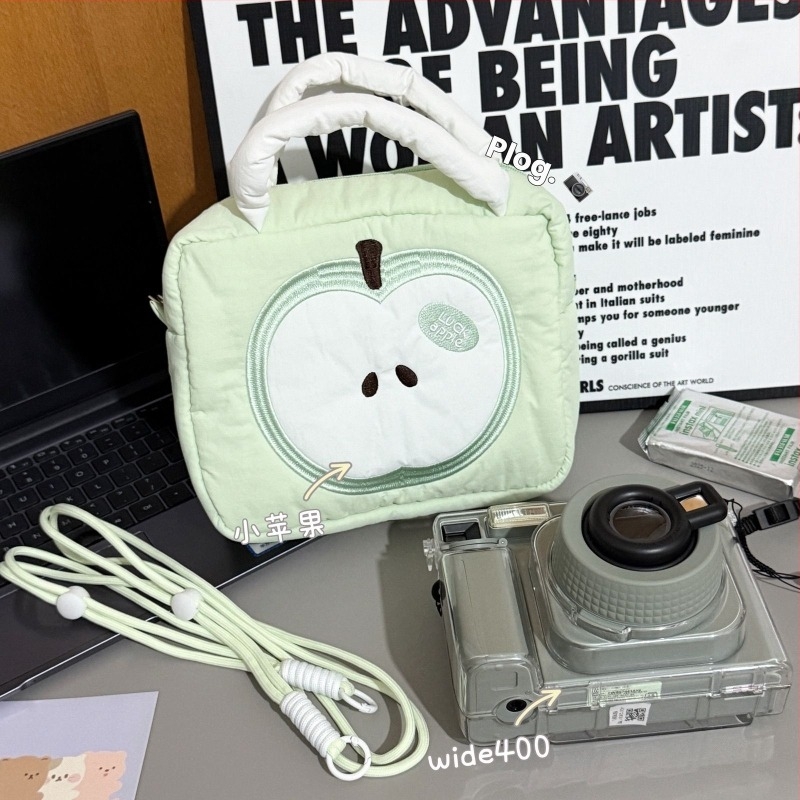 PU anyagú fényképtáska Fuji Instax Wide 300/400 – dupla rétegű, kézitáska stílusú