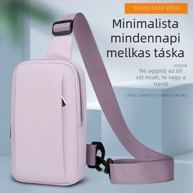 Telefon táska keresztpánttal mindennapi használatra (anyag: Oxford szövet; bélés: poliészter; nyitás: cipzár; belső zseb cipzárral)