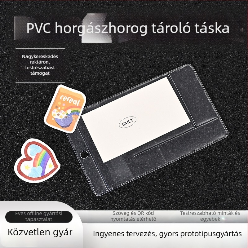 PVC műanyag zacskók horgászfelszereléshez – átlátszó horogtasakok, testre szabhatóak, teljes specifikációkkal