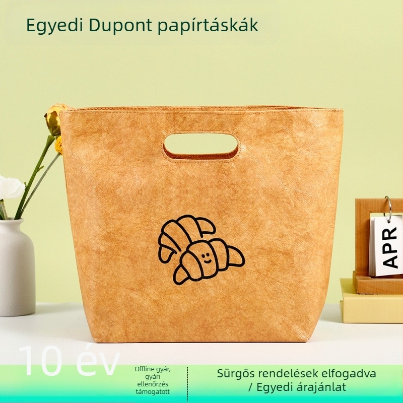 Divatos perforált Dupont papírzacskók céges és iskolai promóciókhoz, ideális esküvői ajándéknak