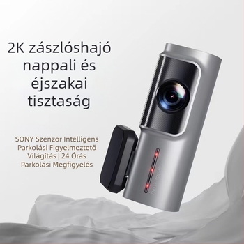 Egyoptikás autós dash cam, Wi‑Fi, 170° látószög, 2160P felvétel, 14MP fotók, parkolás figyelése és ciklikus felvétel