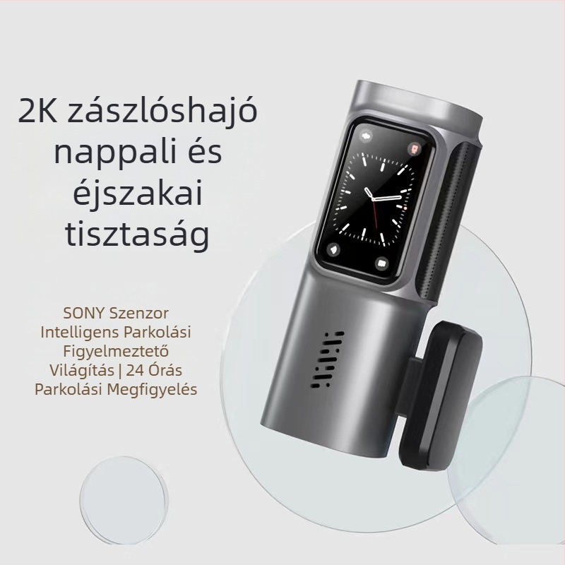Egyoptikás autós dash cam, Wi‑Fi, 170° látószög, 2160P felvétel, 14MP fotók, parkolás figyelése és ciklikus felvétel