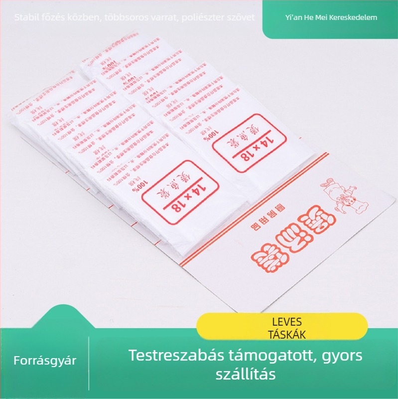 Egyszer használatos nem szőtt leveszacskó logóval – szitanyomás, testre szabható ellátás, elérhetők különböző nem-szőtt anyagok