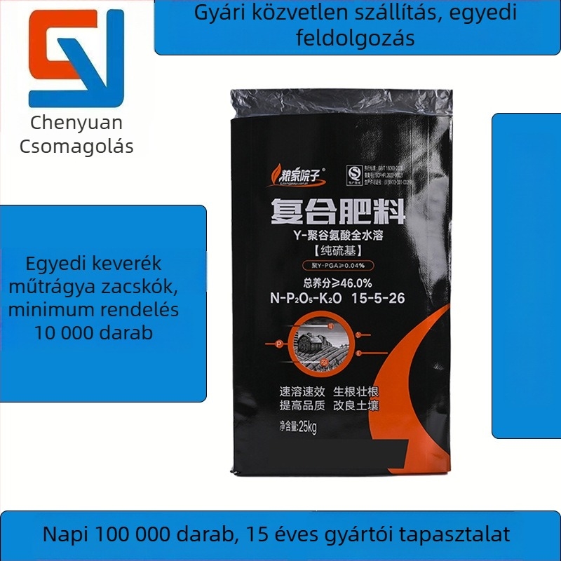 OPP-filmmel megerősített kompozit szövött táska, 25 kg terhelhetőség, színes nyomtatás, bevásárló táska