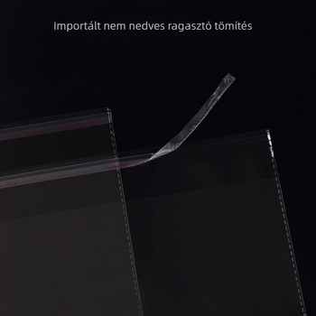 Öntapadós, kettős rétegű tömítő tasakok, átlátszó műanyag, 0,05 mm vastagság, nyomtatott logó, ágyneműtárolásra