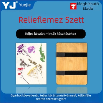 Szalag típusú relief tábla készlet – teljes készlet kézműves eszközökkel száraz virágokhoz, tartalmaz alátétpapírt és abszorbens lemezt, dobozos csomagolásban