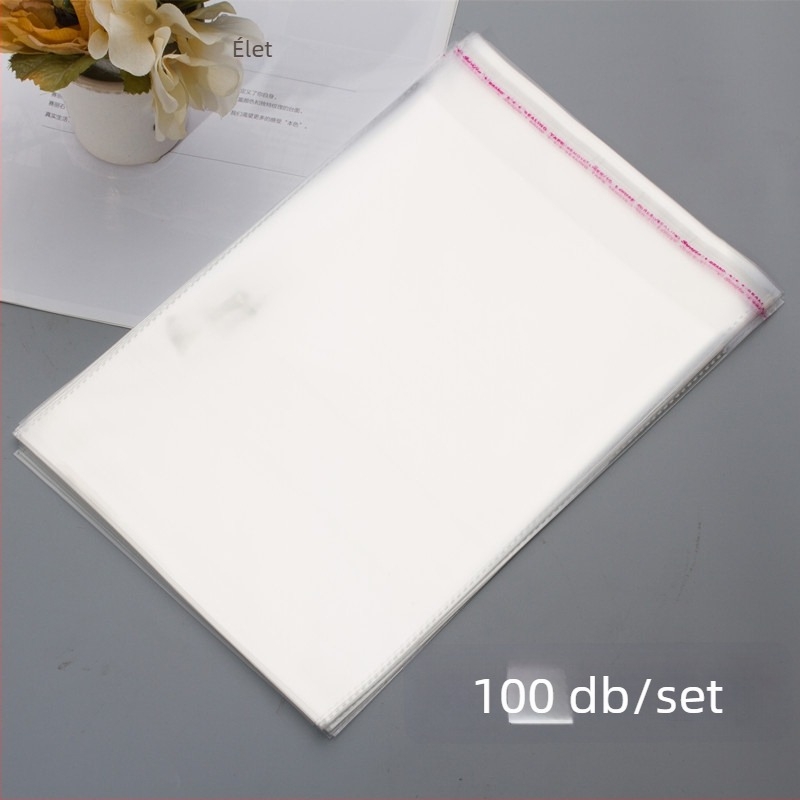 OPP átlátszó öntapadós csomagoló taska, egyedi logóval nyomtatva, gravírozott nyomtatás, minták igény szerint