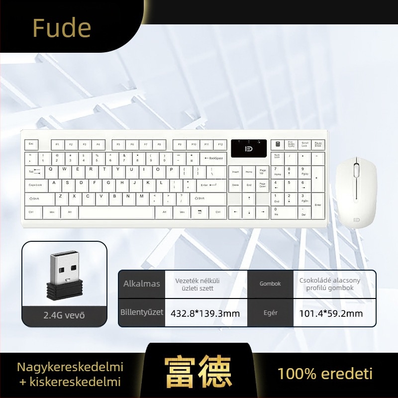 Vezeték nélküli billentyűzet és egér készlet, modell 1300, Fox, USB billentyűzet- és USB egér interfészek