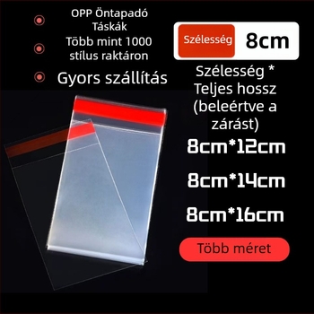Öntapadós átlátszó csomagoló tasak nyomtatható logóval | Műanyag anyag