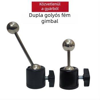 Gömbfejes pan/tilt kamera állvány alumíniumötvözetből, csavaros szerelés, 360° forgás (vízszintes 180°, függőleges 90°)